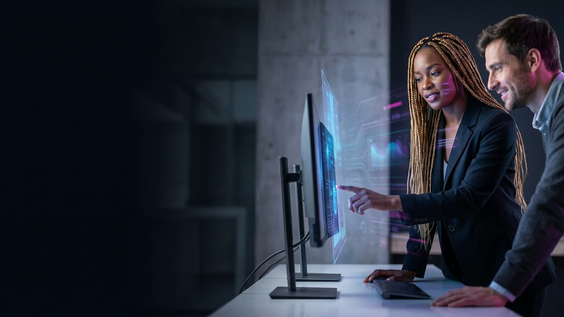 Deborah Gray working through a business system with a client